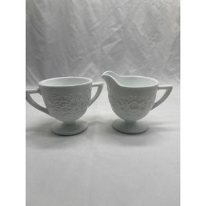 VTG Indiana Glass "Orange Blossom" sugar/creamer
